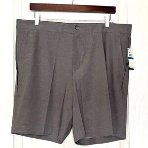 Perry Ellis Portfolio Smoked Pearl Dress Shorts Golfcore Tailored Minimalist, 36